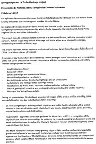 Article, Anne Paul, Springthorpe and La Trobe Heritage Project, presentation by Nicholas Abbey 2017, 25/02/2017