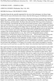 Article - Newspaper Clipping (copy), Port Phillip Patriot and Melbourne Advertiser, Supreme Court - Criminal Side Special Session 11 May 1842, 12/05/1842