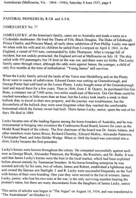 Article - Newspaper Clipping (copy), James Lecky, 08/06/1835