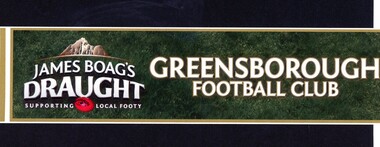 Artwork, other - Bumper sticker, Greensborough Football Club, 2015c