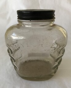 Container - Glass Jar, Unilever, Brylcreem jar and lid, c1950s