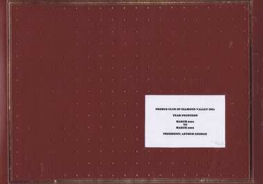 Album - Photograph Album, Probus Club of Diamond Valley, Probus Club of Diamond Valley Inc.: Year 14, March 2001 - March 2002, 2001-2002
