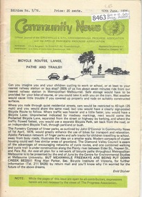 Newsletter, Greenhills and North Greensborough Progress Association, Community News: official journal of the Greenhills and Nth. Greensborough Progress Association and the Apollo Parkways Progress Association.10th June,1976. Edition No. 5/76, 10/06/1976