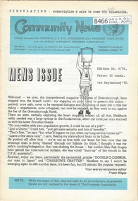 Newsletter, Greenhills and North Greensborough Progress Association, Community News: official journal of the Greenhills and Nth. Greensborough Progress Association and the Apollo Parkways Progress Association.1st September, 1976. Edition No. 8/76, 01/09//1976