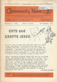 Newsletter, Greenhills and North Greensborough Progress Association, Community News: official journal of the Greenhills and Nth. Greensborough Progress Association and the Apollo Parkways Progress Association. 2nd November, 1976. Edition No. 10/76, 02/11/1976