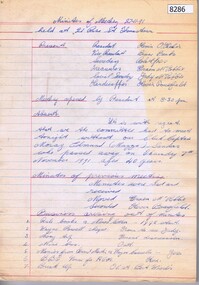 Administrative record - Minute Book, Thomastown Golf Club et al, Thomastown Golf Club Minute books - Committee Meetings 1991-1992, 1991-1992