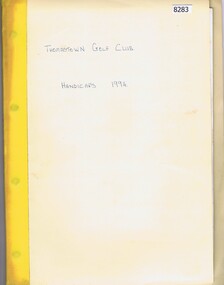 Administrative record - Record Book, Thomastown Golf Club et al, Thomastown Golf Club Handicap books, 1994-1996, 1994-1996