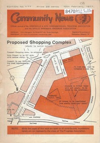 Newsletter, Greenhills and North Greensborough Progress Association, Community News: official journal of the Greenhills and Nth. Greensborough Progress Association and the Apollo Parkways Progress Association.10th February, 1977. Edition No. 1/77, 10/02/1977