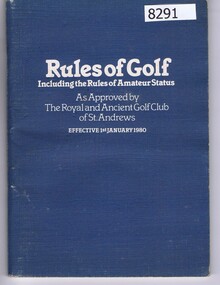 Book, Rules of golf 1980