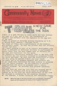 Newsletter, Greenhills and North Greensborough Progress Association, Community News: official journal of the Greenhills and Nth. Greensborough Progress Association and the Apollo Parkways Progress Association.. April 1978. Edition No. 3/78, 04/1978