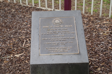 Photograph - Plaque - Digital Image, Rosie Bray, War Memorial Park plaque, Greensborough 2021, 25/04/2021