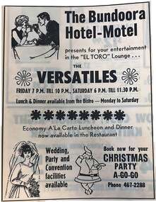 Photograph - Advertisement - Digital Image, Diamond Valley News, The Bundoora Hotel Motel 1971, 1971