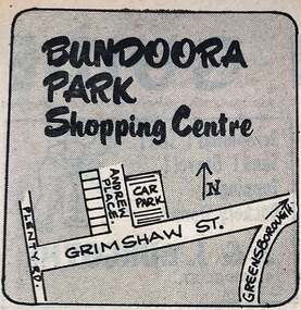 Photograph - Newspaper Clipping - Digital Image, Diamond Valley News, Bundoora Park shopping centre 1971, 1971