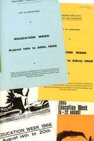 Ephemera - Pamphlets, Victoria. Education Department, Education Week 1965-1967, 1965-1967