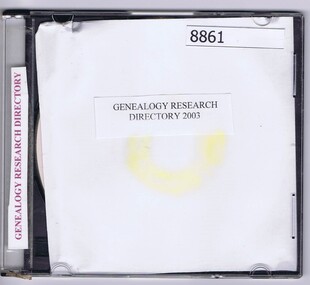 Compact disc, Genealogy research directory 2003, 2003