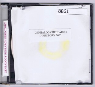 Administrative record - Compact disc, Genealogy research directory 2003