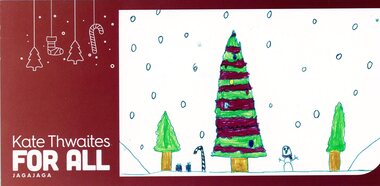 Card - Christmas Card, Kate Thwaites, Christmas card from Kate Thwaites, Federal Member for Jagajaga 2023, 2023