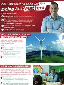 Flyer - Leaflet, Colin Brooks, Colin Brooks (politician), 2022