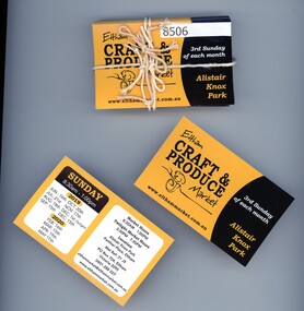 Card - Business Card, Eltham Community Market Stallholders Association, The Eltham Craft & Produce Market, 2019