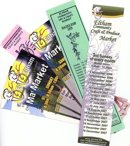 Ephemera - Bookmark, Eltham Community Market Stallholders Association, The Eltham Craft & Produce Market, 1999-2014