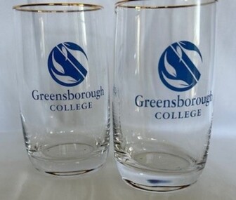 Domestic object - Glass, Greensborough College, Greensborough College glasses, 1990s