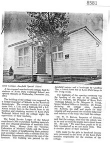Article - Newspaper Clipping (copy), Keon Cottage, Janefield Special School 1964, 1964