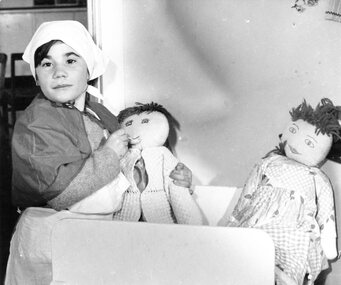 Photograph, Playing nurse, Janefield 1969, 1969