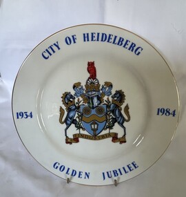 Decorative object - Commemorative Plate, Westminster, City of Heidelberg Golden Jubilee - 1934-1984, 1984