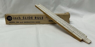 Functional object - Ruler, Engineering Instruments, Inc, 10 inch slide rule model 10B and instruction booklet, 1947-1967