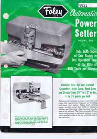 Booklet, Foley  Automatic Power Setter
