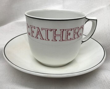 Domestic object - Cup and saucer, Wilkinson, "Father" cup, 1960s