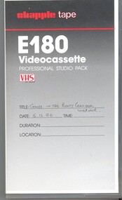 Film - Video Cassette, John Ramsdale, Change in the Plenty corridor, 05/12/1990