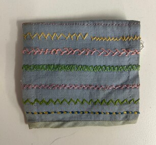 Craft - Sampler, Jeanette Nash, Embroidery sampler, 1960s