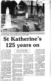 Article - Newspaper Clipping, Diamond Valley News, St Katherine's 125 years on, 1983