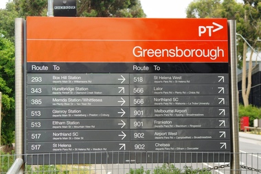Photograph - Photograph - Digital Image, Marilyn Smith, Greensborough Railway Station signage 2021, 2021_02