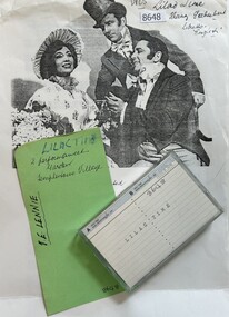 Mixed media - Audio Cassette and Program, Diamond Valley Choral Society, Schubert's Lilac Time, performed by Diamond Valley Choral Society 1980c, 1980s