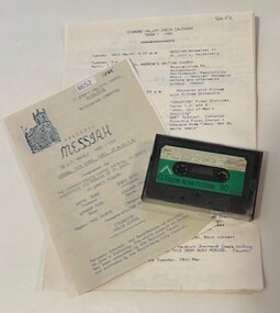 Mixed media - Audio Cassette and Program, Diamond Valley Choral Society, Handel's Messiah, performed by Diamond Valley Choral Society 1983-1993, 14/04/1985
