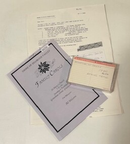 Mixed media - Audio Cassette and Program, Diamond Valley Choral Society, Shire of Diamond Valley Family Carols, performed by Diamond Valley Choral Society 1992, 06/12/1992