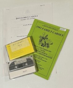 Mixed media - Audio Cassette and Minutes, Diamond Valley Choral Society, Shire of Diamond Valley Family Carols, performed by Diamond Valley Choral Society 1993, 07/12/1993