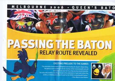 Poster, Herald Sun, Passing the baton, and, Destination Melbourne, 2006