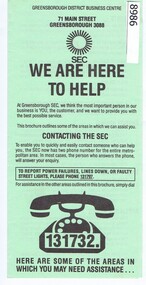 Pamphlet, Greensborough District Business Centre: SEC