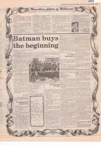Newspaper - Newspaper supplement, Herald Sun, Marvellous letters of Melbourne 1992, 10/08/1992