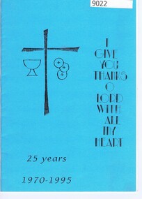 Booklet - Mass Booklet, St Thomas' Greensborough North, Father Kevin Macintosh Silver Jubilee Mass 1970 - 1995, 23/03/1995