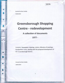 Document - Document Collection, Greensborough Shopping Centre redevelopment: a collection of documents 1977, 1977