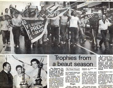 Newspaper - Newspaper Clipping, Trophies from a beaut season [1984], 02/10/1984