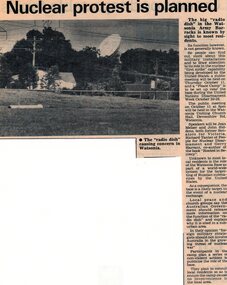 Newspaper - Newspaper Clipping, Nuclear protest is planned [1984], 02/10/1984