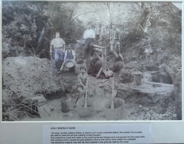 Photograph - Photograph (Framed), Early miners at work, 1850s