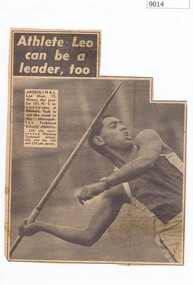 Article - Newspaper Clipping, The Melbourne Sun, Athlete Leo can be a leader, too, 1961