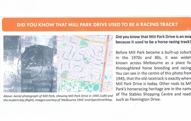 Article - Newsletter Clipping, Colin Brooks, Did you know that Mill Park Drive used to b a racing track?, June 2024