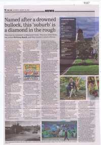 Article - Newspaper Clipping, The Age, Named after a drowned bullock, this 'suburb' is a diamond in the rough, 31/08/2024